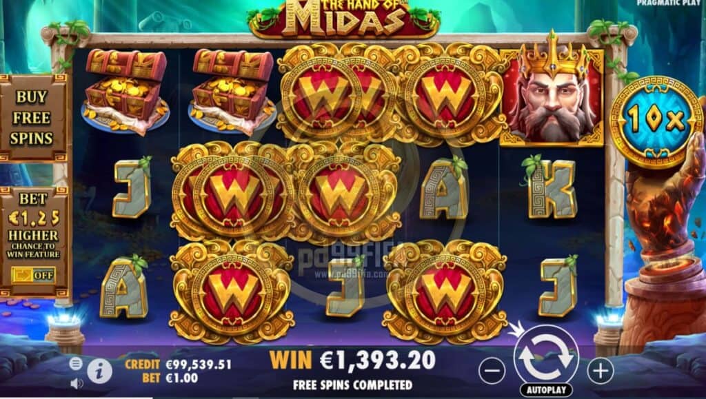 เกมThe hand of Midas สล็อตสุดมันส์ จากค่ายเกมชั้นนำ